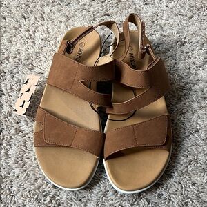 Mysoft Brown Women's Sandals